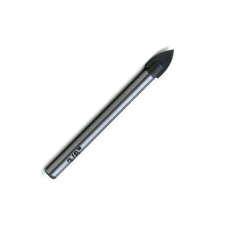 Champion Cutting Tool 1/2in CT505 Glass & Tile Drill Bit, High Temperature Brazed Carbide Spear Point / Tool Steel Body CHA CT505-1/2